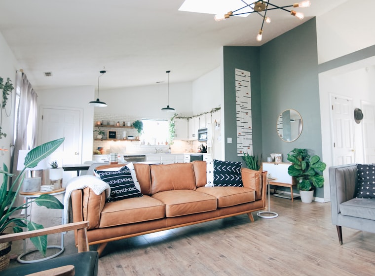 Living room with natural light